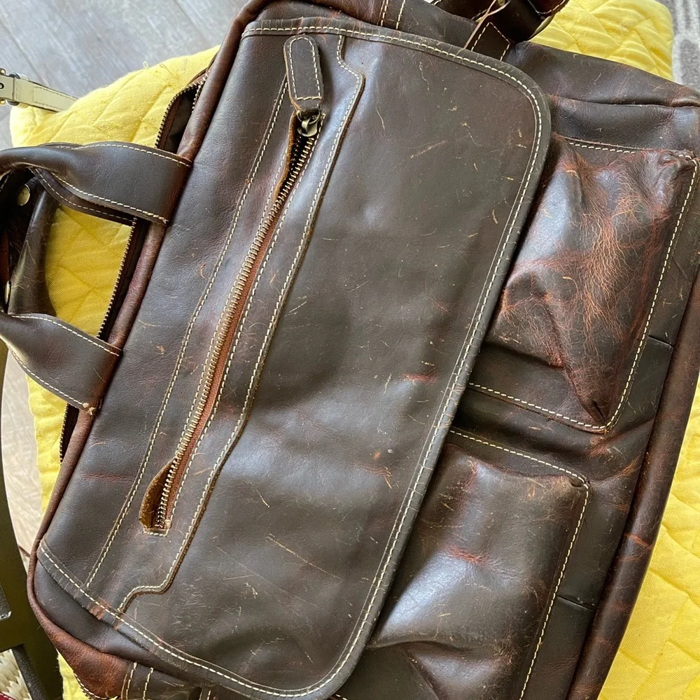 Brown Leather Men's Bag